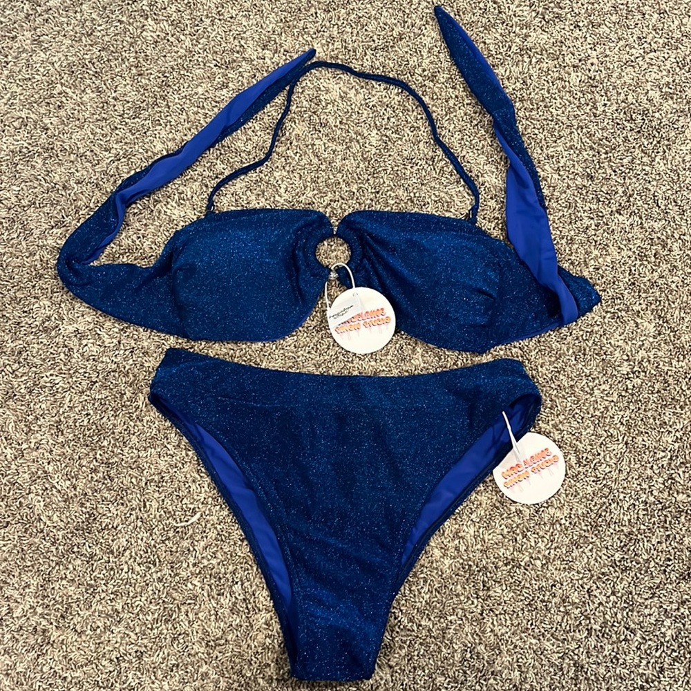 Sparkly blue bikini perfect for Vegas!